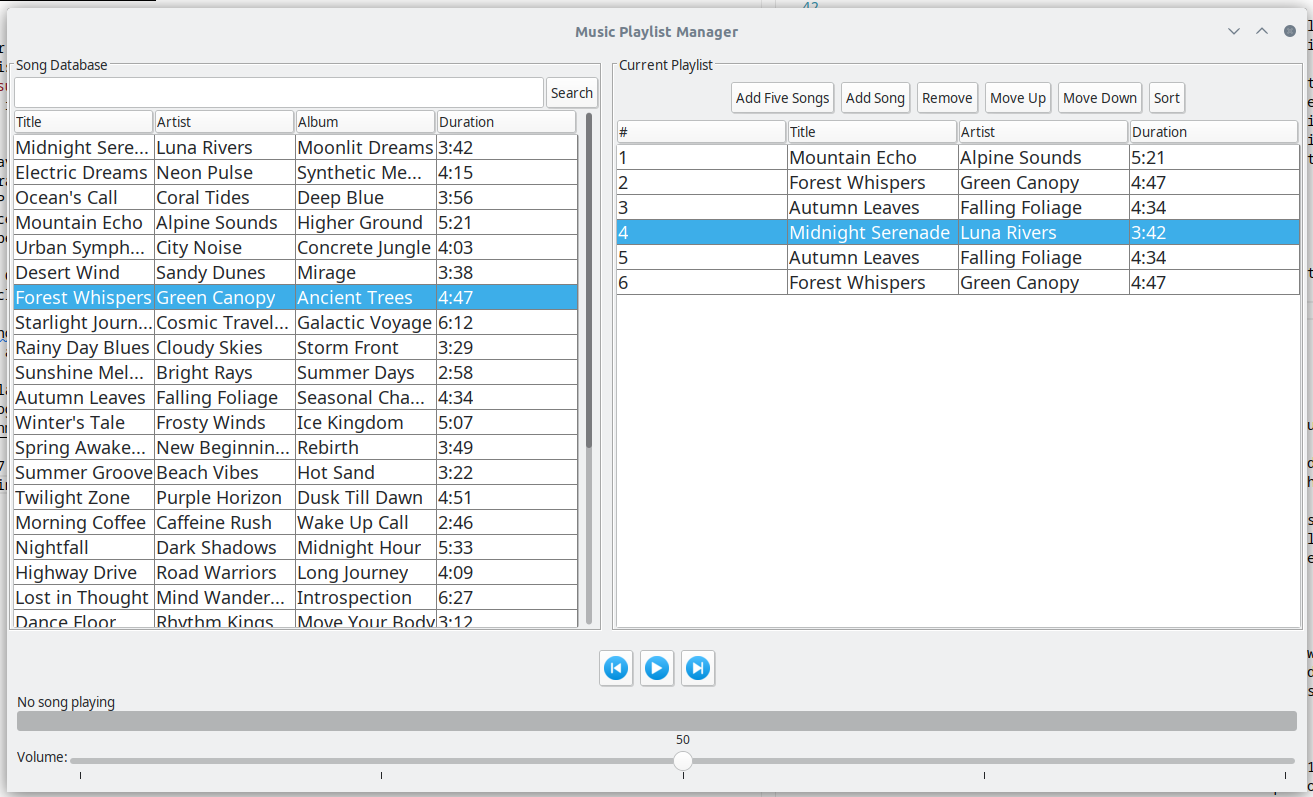 Screenshot of Finished App